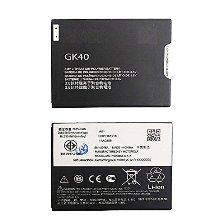 BATTERIA ORIGINALE GK40 PER MOTOROLA MOTO E4 / G4 PLAY / G5 / E5 PLAY