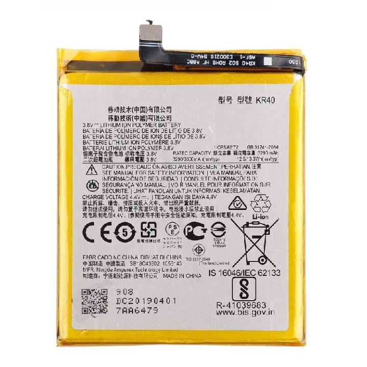 BATTERIA KR40 PER MOTOROLA ONE ACTION XT2013-1 XT2013-2