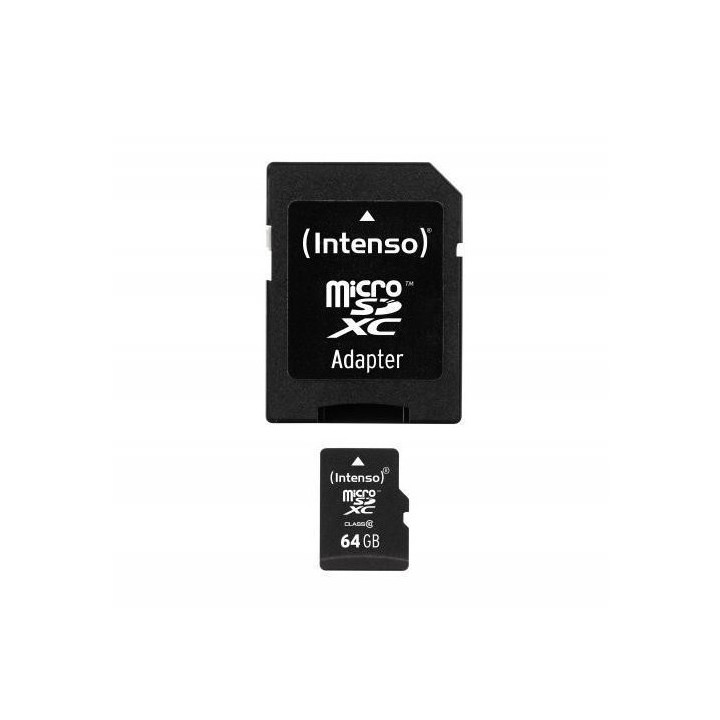 INTENSO MICRO SDHC 64GB CLASSE 10 + ADATTATORE SD