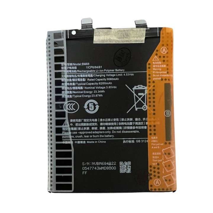 BATTERIA BM68 PER XIAOMI REDMI NOTE 14 PRO+ 5G ORIGINALE