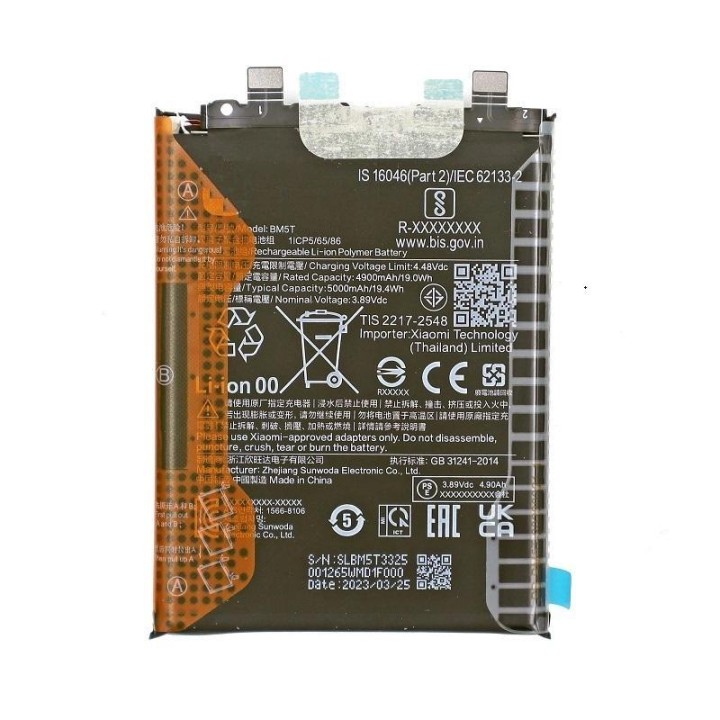 BATTERIA BM5T PER XIAOMI 13T (2306EPN60G) / REDMI NOTE 13 PRO 4G (231.