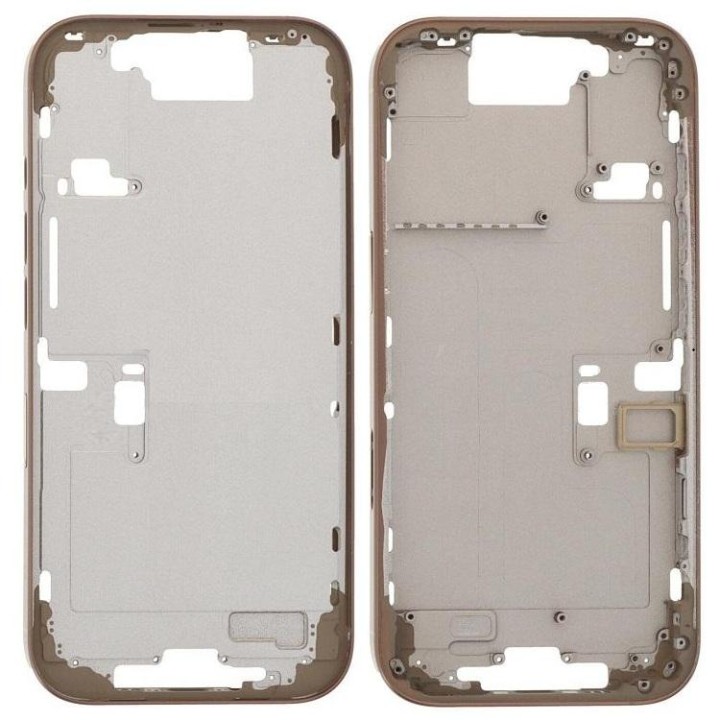 COVER CENTRALE A PER APPLE IPHONE 16 PRO 6.3 ORO OEM (SENZA PULSANTE..