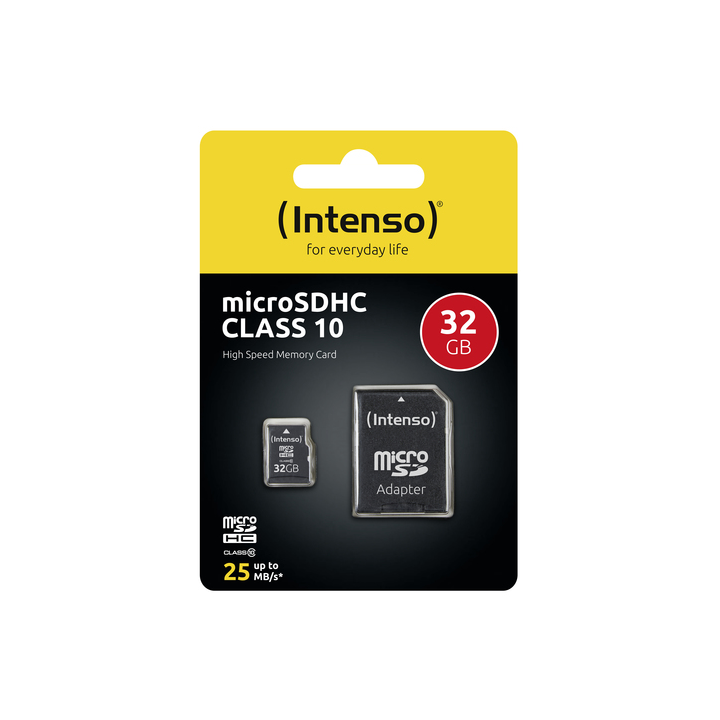INTENSO MICRO SDHC 32GB CLASSE 10 + ADATTATORE SD