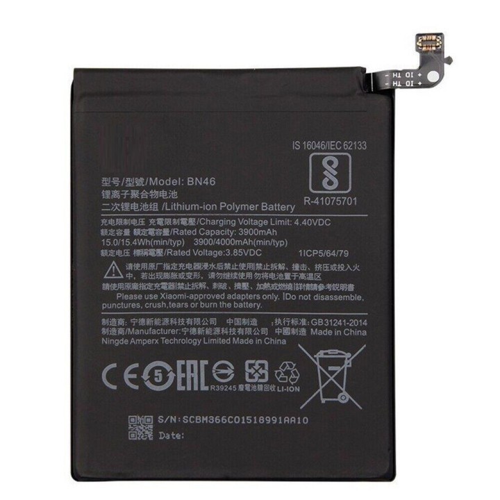 BATTERIA ORIGINALE BN46 PER XIAOMI REDMI NOTE 6 / REDMI 7 / REDMI NOT.