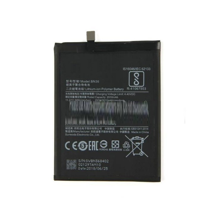 BATTERIA ORIGINALE BN36 PER XIAOMI MI 6X / MI A2