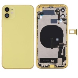 COVER POSTERIORE CON RICAMBI PER APPLE IPHONE 11 6.1 GIALLO MATERIALE.