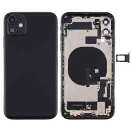 COVER POSTERIORE CON RICAMBI PER APPLE IPHONE 11 6.1 NERO MATERIALE O.