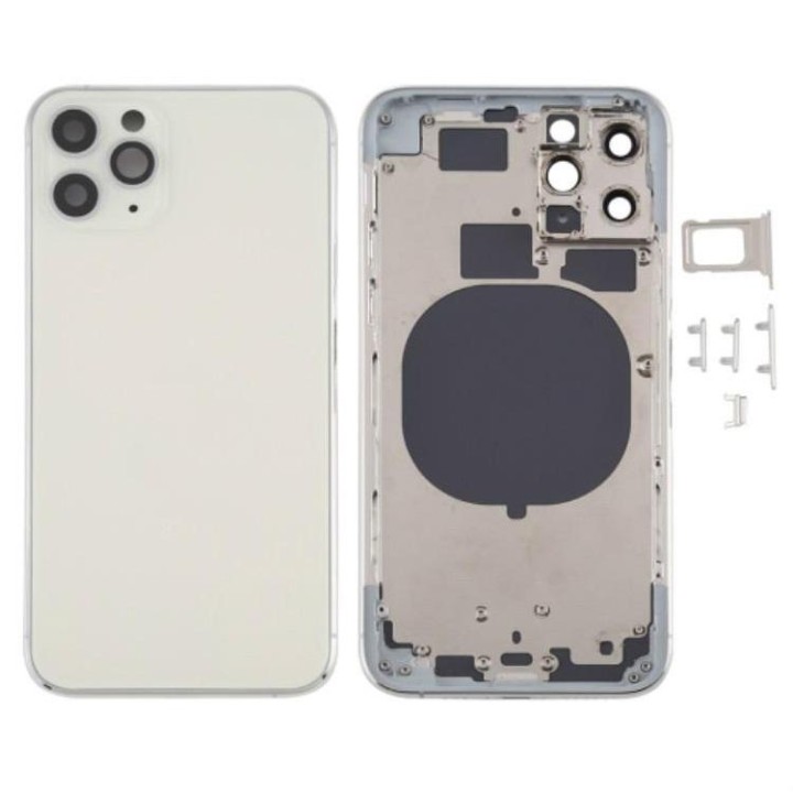 COVER POSTERIORE PER APPLE IPHONE 11 PRO 5.8 BIANCO MATERIALE ORIGINA.
