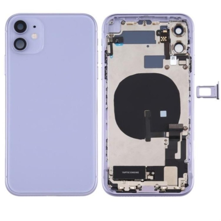 COVER POSTERIORE CON RICAMBI PER APPLE IPHONE 11 6.1 VIOLA MATERIALE..