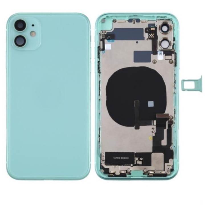 COVER POSTERIORE CON RICAMBI PER APPLE IPHONE 11 6.1 VERDE MATERIALE..