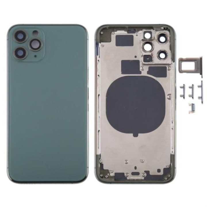 COVER POSTERIORE PER APPLE IPHONE 11 PRO 5.8 VERDE MATERIALE ORIGINAL.