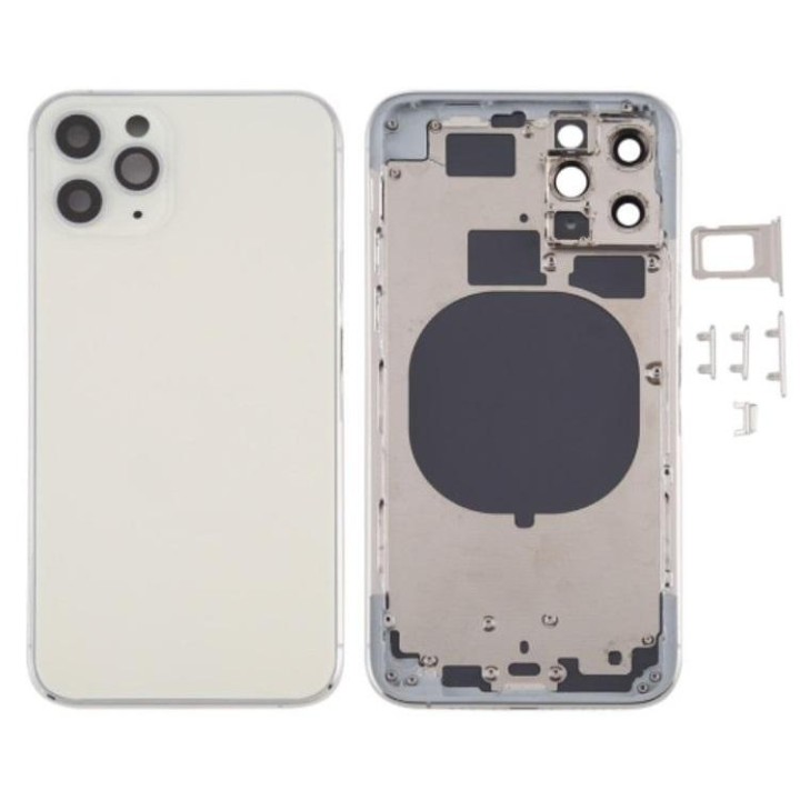 COVER POSTERIORE PER APPLE IPHONE 11 PRO MAX 6.5 BIANCO MATERIALE ORI.