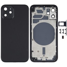 COVER POSTERIORE PER APPLE IPHONE 12 MINI 5.4 NERO MATERIALE ORIGINAL.