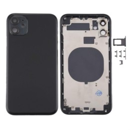COVER POSTERIORE PER APPLE IPHONE 11 6.1 NERO MATERIALE ORIGINALE (SE.