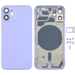 COVER POSTERIORE PER APPLE IPHONE 12 MINI 5.4 VIOLA MATERIALE ORIGINA.