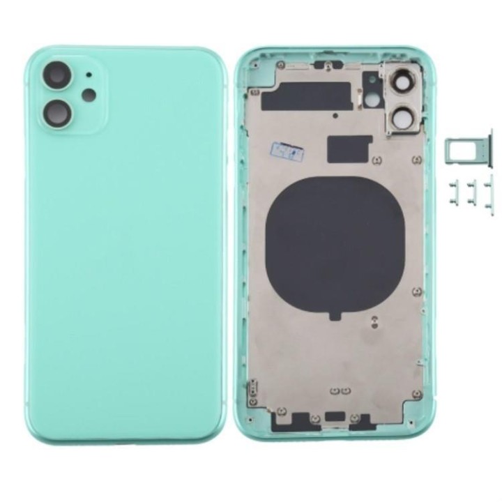 COVER POSTERIORE PER APPLE IPHONE 11 6.1 VERDE MATERIALE ORIGINALE (S.