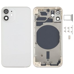 COVER POSTERIORE PER APPLE IPHONE 12 MINI 5.4 BIANCO MATERIALE ORIGIN.