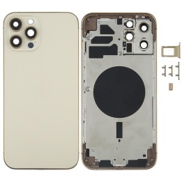 COVER POSTERIORE PER APPLE IPHONE 12 PRO MAX 6.7 ORO MATERIALE ORIGIN.
