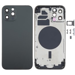 COVER POSTERIORE PER APPLE IPHONE 12 PRO 6.1 NERO MATERIALE ORIGINALE.