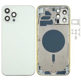 COVER POSTERIORE PER APPLE IPHONE 12 PRO MAX 6.7 BIANCO MATERIALE ORI.