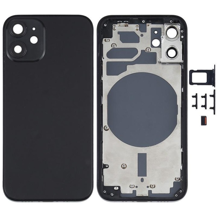COVER POSTERIORE PER APPLE IPHONE 12 MINI 5.4 NERO OEM (SENZA NFC)
