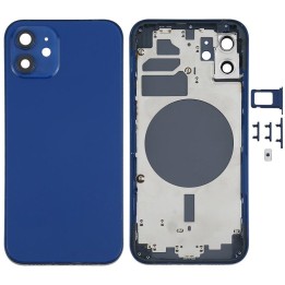 COVER POSTERIORE PER APPLE IPHONE 12 6.1 BLU MATERIALE ORIGINALE (SEN.