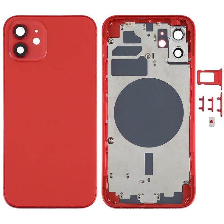 COVER POSTERIORE PER APPLE IPHONE 12 6.1 ROSSO MATERIALE ORIGINALE (S.