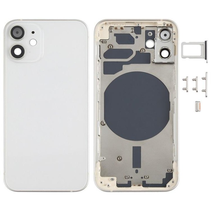 COVER POSTERIORE PER APPLE IPHONE 12 MINI 5.4 BIANCO OEM (SENZA NFC)