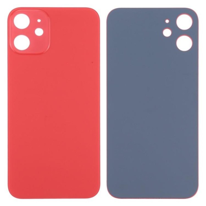 COVER POSTERIORE DI VETRO (BIG HOLE) PER APPLE IPHONE 12 6.1 ROSSO
