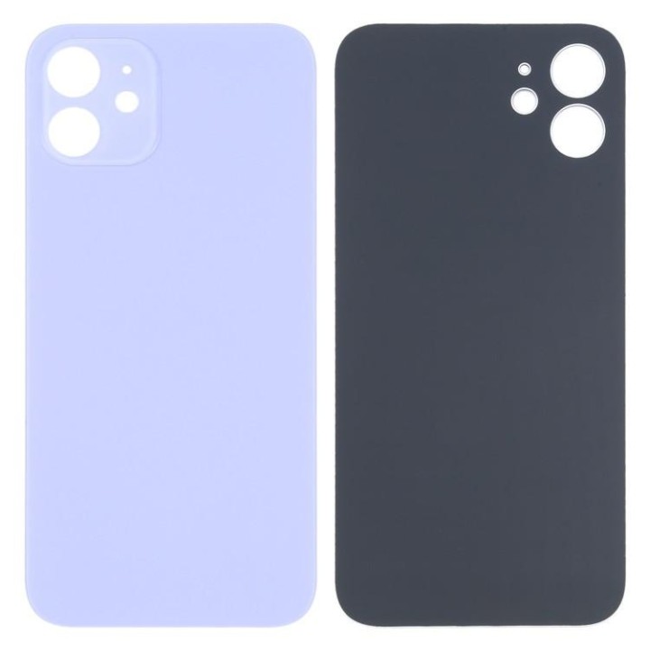 COVER POSTERIORE DI VETRO (BIG HOLE) PER APPLE IPHONE 12 6.1 VIOLA