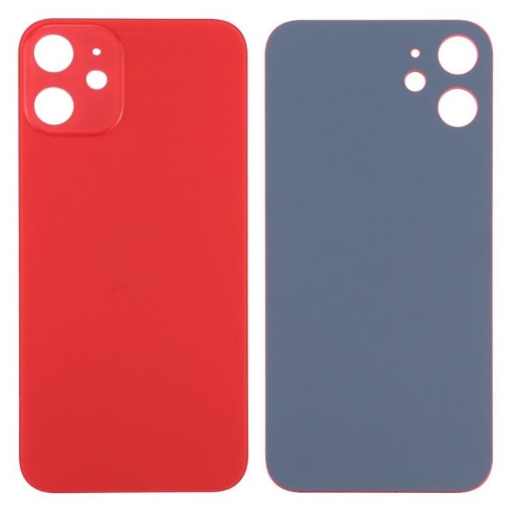 COVER POSTERIORE DI VETRO (BIG HOLE) PER APPLE IPHONE 12 MINI 5.4 ROS.