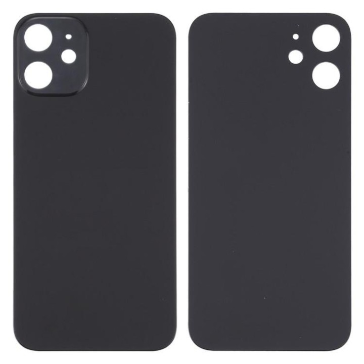 COVER POSTERIORE DI VETRO (BIG HOLE) PER APPLE IPHONE 12 MINI 5.4 NERO