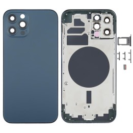 COVER POSTERIORE PER APPLE IPHONE 12 PRO 6.1 BLU MATERIALE ORIGINALE..