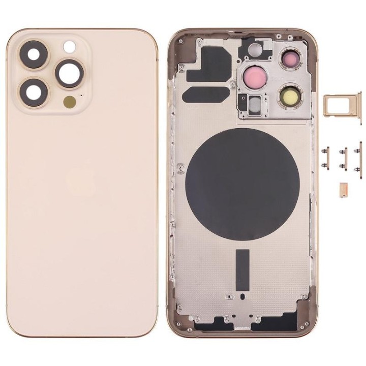 COVER POSTERIORE PER APPLE IPHONE 13 PRO 6.1 ORO MATERIALE ORIGINALE..