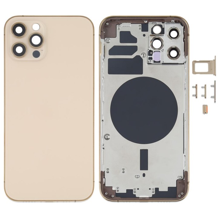 COVER POSTERIORE PER APPLE IPHONE 12 PRO 6.1 ORO MATERIALE ORIGINALE..