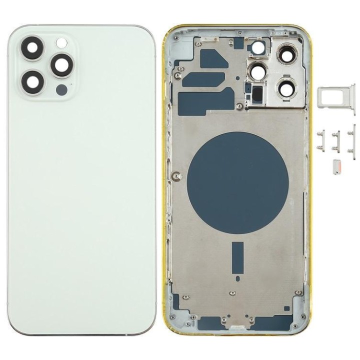 COVER POSTERIORE PER APPLE IPHONE 12 PRO MAX 6.7 BIANCO OEM (SENZA NF.