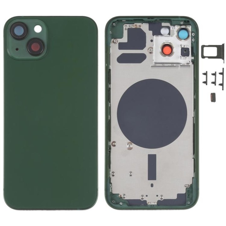 COVER POSTERIORE PER APPLE IPHONE 13 6.1 VERDE MATERIALE ORIGINALE (S.
