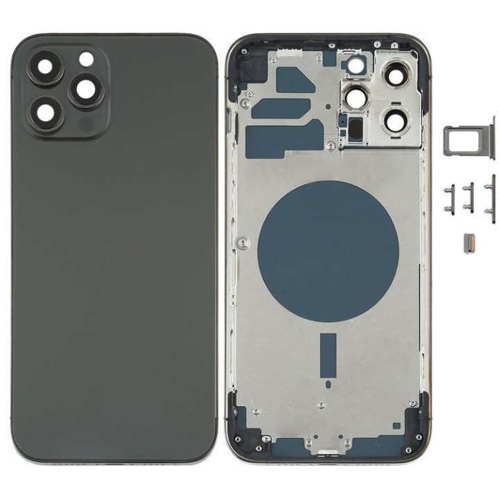 COVER POSTERIORE PER APPLE IPHONE 12 PRO MAX 6.7 NERO OEM (SENZA NFC)