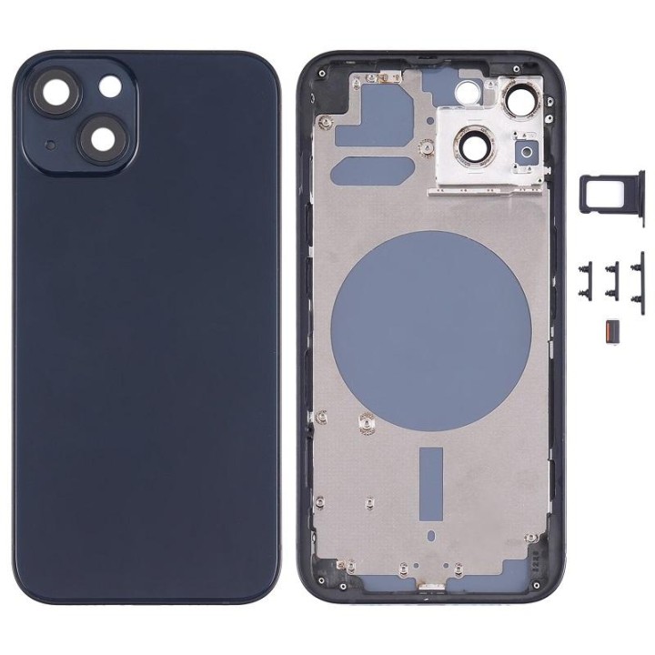 COVER POSTERIORE PER APPLE IPHONE 13 6.1 NERO MATERIALE ORIGINALE (SE.