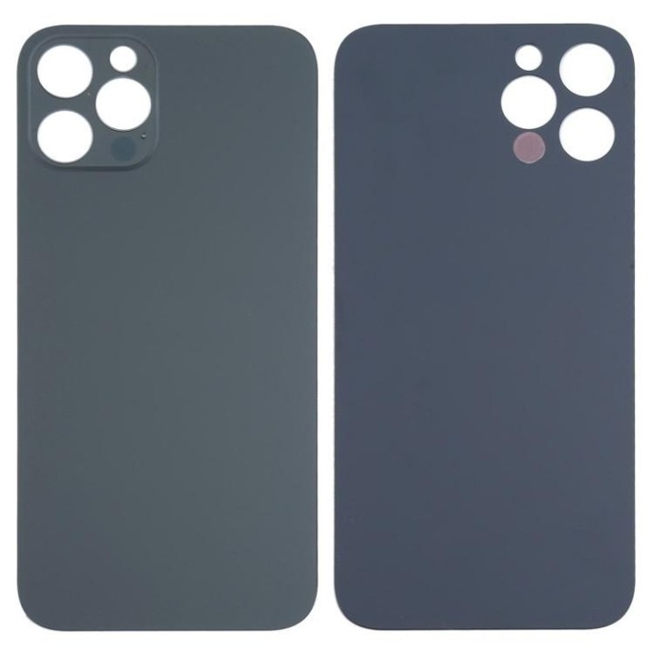 COVER POSTERIORE DI VETRO (BIG HOLE) PER APPLE IPHONE 12 PRO 6.1 NERO