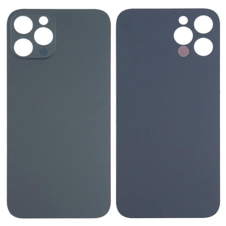 COVER POSTERIORE DI VETRO (BIG HOLE) PER APPLE IPHONE 12 PRO MAX 6.7..