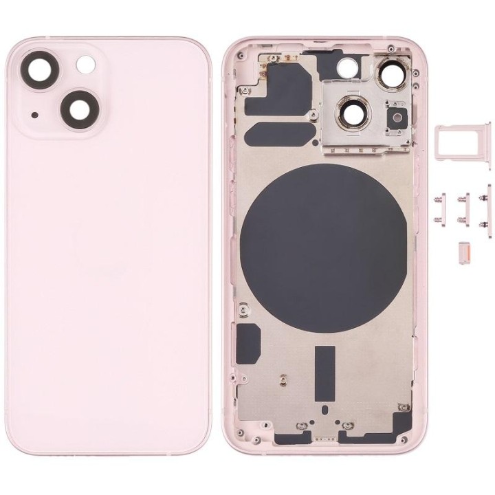 COVER POSTERIORE PER APPLE IPHONE 13 MINI 5.4 ROSA MATERIALE ORIGINAL.