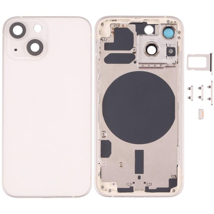 COVER POSTERIORE PER APPLE IPHONE 13 MINI 5.4 BIANCO MATERIALE ORIGIN.