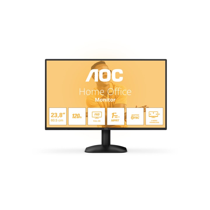 AOC MONITOR 23,8 LED IPS FHD 16:9 4MS 300 CDM 120Hz, VGA/HDMI