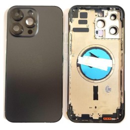 COVER POSTERIORE PER APPLE IPHONE 14 PRO MAX 6.7 NERO MATERIALE ORIGI.