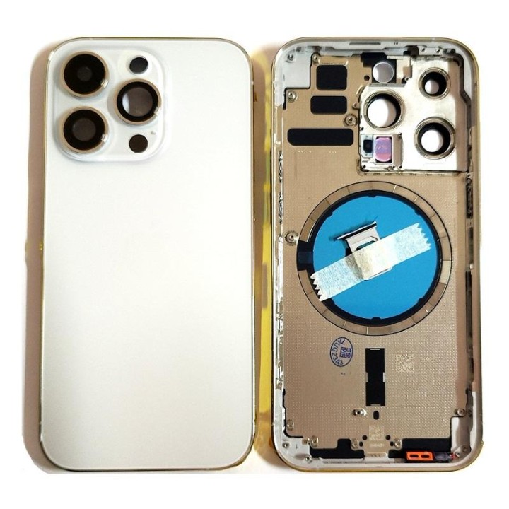 COVER POSTERIORE PER APPLE IPHONE 14 PRO 6.1 BIANCO MATERIALE ORIGINA.