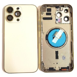 COVER POSTERIORE PER APPLE IPHONE 14 PRO MAX 6.7 ORO MATERIALE ORIGIN.