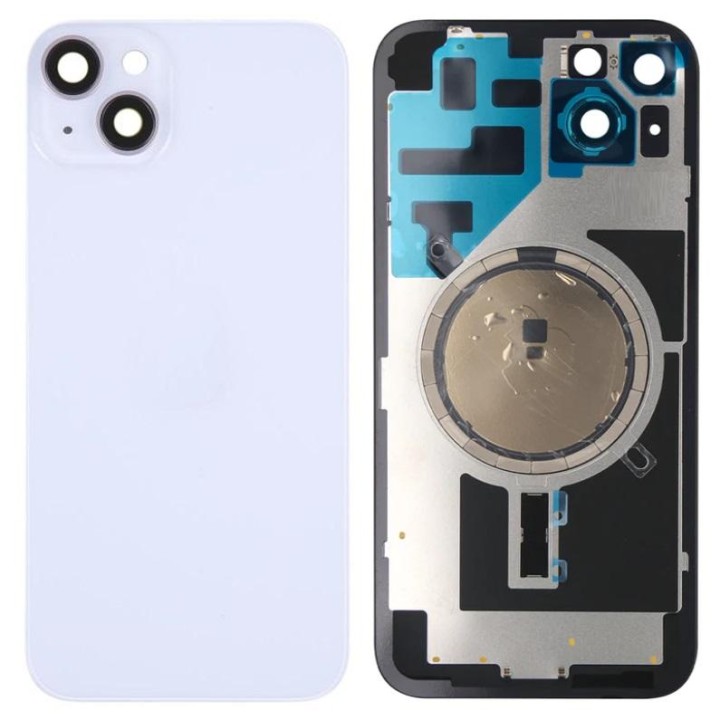 COVER POSTERIORE DI VETRO CON SUPPORTO PER APPLE IPHONE 14 6.1 VIOLA..