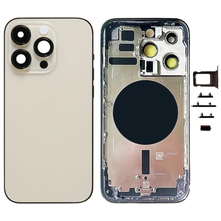 COVER POSTERIORE PER APPLE IPHONE 14 PRO 6.1 ORO OEM (SENZA NFC)