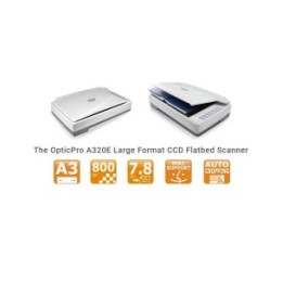 SCANNER PLUSTEK OPTIC PRO A320E A3 CCD 800DPI SUPP.MAC